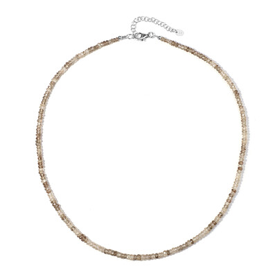 Collar en plata con Zircón cognac