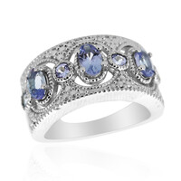 Anillo en plata con Tanzanita