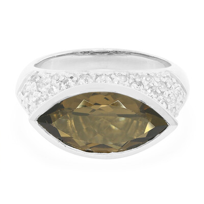 Anillo en plata con Cuarzo ahumado