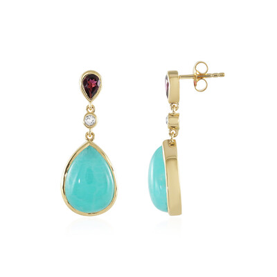 Pendientes en plata con Amazonita