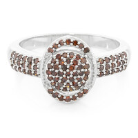Anillo en plata con Diamante fantasía
