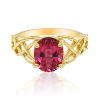 Anillo en plata con Topacio rosa