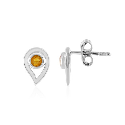 Pendientes en plata con Citrino