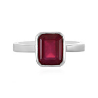 Anillo en plata con Rubí de Madagascar