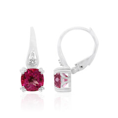 Pendientes en plata con Topacio rosa