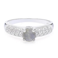 Anillo en plata con Espectrolita