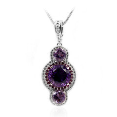 Collar en plata con Amatista de Zambia (Dallas Prince Designs)