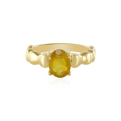 Anillo en plata con Zafiro amarillo de Madagascar