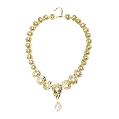 Collar en oro con Perla Freshwater (Ornaments by de Melo)