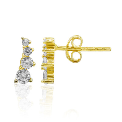 Pendientes en plata con Topacio blanco