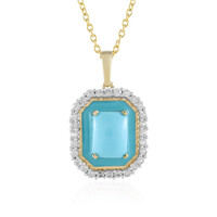 Colgante en plata con Turquesa bella durmiente