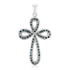 Colgante en plata con Diamante fantasía