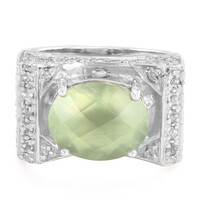Anillo en plata con Prehnita