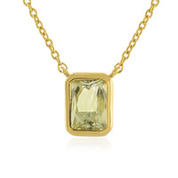 Collar en plata con Cuncita amarillo canario