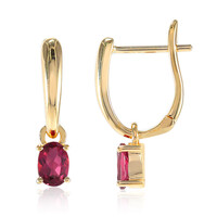 Pendientes en oro con Rubelita (Tenner Diniz)