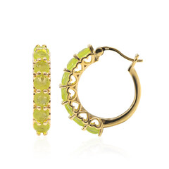 Pendientes en plata con Cuarzo amarillo pastel