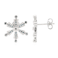 Pendientes en plata con Diamante fantasía