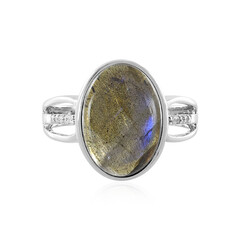 Anillo en plata con Labradorita