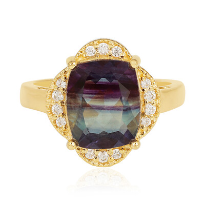 Anillo en plata con Fluorita
