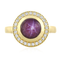 Anillo en plata con Rubí estrella de Channapatna