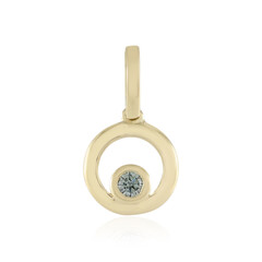 Colgante en oro con Diamante azul cielo SI2