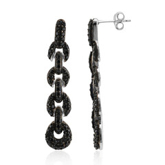 Pendientes en plata con Espinela negra