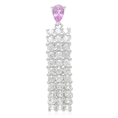 Colgante en plata con Zafiro purpura no calentado