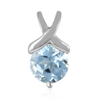Colgante en plata con Topacio azul cielo