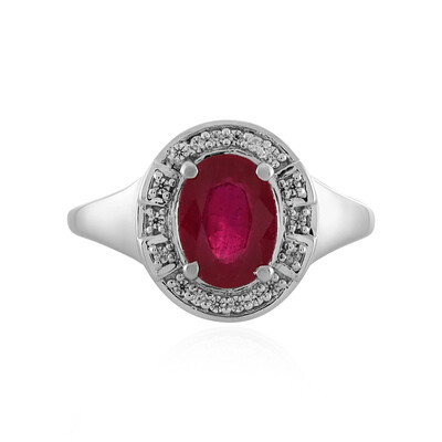 Anillo en plata con Rubí de Madagascar