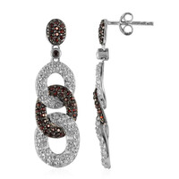 Pendientes en plata con Granate