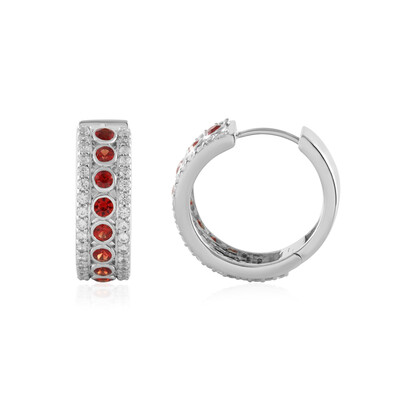 Pendientes en plata con Rubí de Tanzania