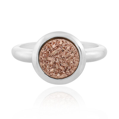 Anillo en plata con Ágata plateada brillante