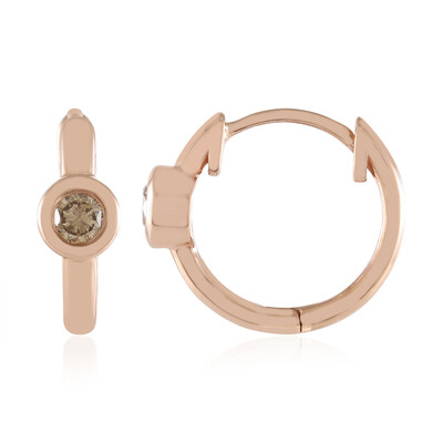 Pendientes en oro con Diamante champán SI2