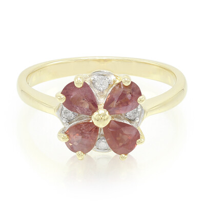Anillo en oro con Zafiro Padparascha no calentado