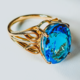 Anillo en oro con Topacio de Marambaia