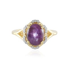 Anillo en plata con Rubí estrella
