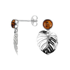Pendientes en plata con Ámbar báltico