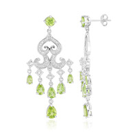 Pendientes en plata con Peridoto de Birmania