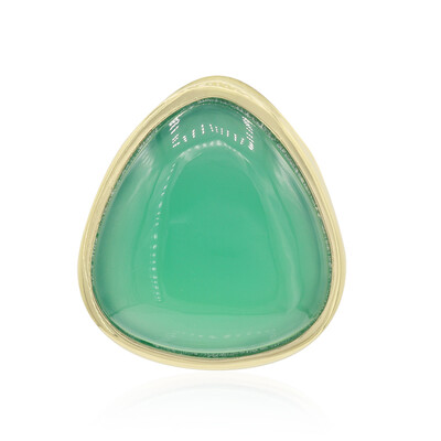 Colgante en plata con Calcedonia verde (MONOSONO COLLECTION)