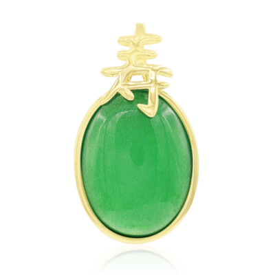 Colgante en plata con Ágata verde