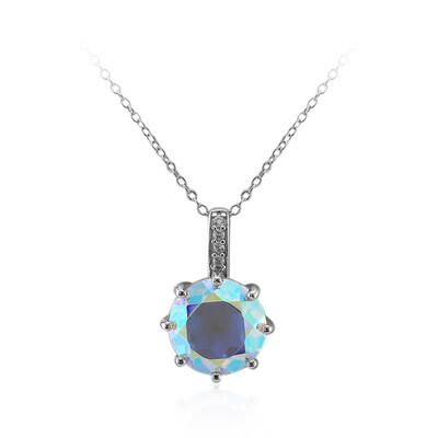 Collar en plata con Cuarzo Rayo de luna