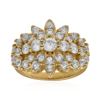 Anillo en plata con Topacio blanco