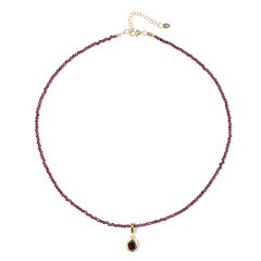 Collar en plata con Rodolita