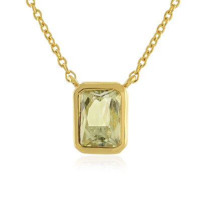 Collar en plata con Cuncita amarillo canario