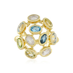Anillo en plata con Piedra de luna azul (KM by Juwelo)