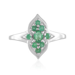 Anillo en plata con Esmeralda de Zambia