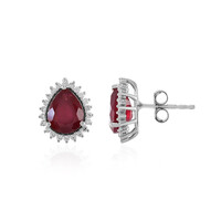 Pendientes en plata con Rubí de Madagascar