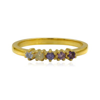 Anillo en plata con Amatista de Zambia