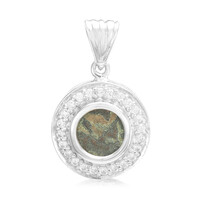 Colgante en plata con Moneda Antiguo mito de la ofrenda de la viuda - ancla