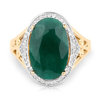 Anillo en plata con Berilo color esmeralda